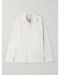 Lemaire - Striped Cotton-Poplin Shirt - Lyst