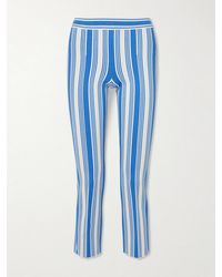 High Sport - Louis Cropped Striped Cotton-Blend Straight-Leg Pants - Lyst
