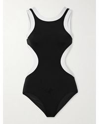 STAUD - Dolce Open-Back Two-Tone Swimsuit - Lyst