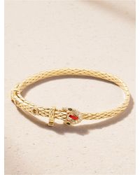 Yvonne Léon - Python Mini 9-Karat, Diamond And Enamel Bracelet - Lyst