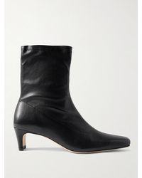 STAUD - Wally Sock Leather Ankle Boots - Lyst
