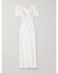 Rodarte - Lace-Trimmed Silk-Satin Gown - Lyst