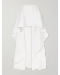 Stella McCartney - Asymmetric Cotton-Poplin Skirt - Lyst