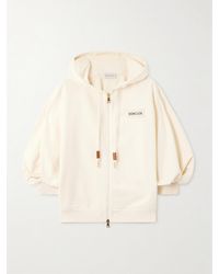 Moncler - Cream-Colored Zip-Up Sweatshirt - Lyst