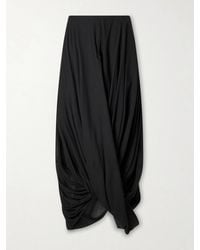 TOTEME - Cocoon Draped Lyocell And Organic Cotton-Blend Maxi Skirt - Lyst