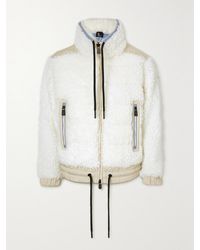 Moncler - Appliquéd Shell-paneled Faux Shearling Down Ski Jacket - Lyst