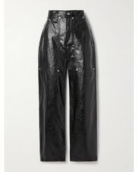 Isabel Marant - Ariete Crinkled Faux Leather Straight-Leg Pants - Lyst