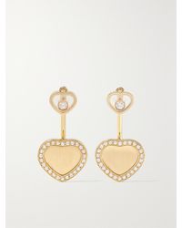 Chopard - Happy Hearts 18-Karat Diamond Earrings - Lyst