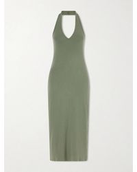 Nili Lotan - Stevie Cotton-Jersey Halterneck Midi Dress - Lyst