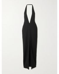 Monot - Open-Back Crepe Halterneck Maxi Dress - Lyst