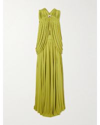 Proenza Schouler - Bari Embellished Draped Gauze-Jersey Top And Maxi Skirt Set - Lyst