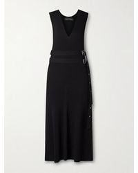 Proenza Schouler - Madeline Belted Ribbed-Knit Midi Dress - Lyst
