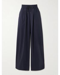 St. Agni - Cotton-Blend Poplin Wide-Leg Pants - Lyst