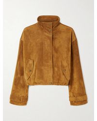 Veronica Beard - Bateman Cropped Suede Jacket - Lyst