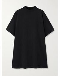 Balenciaga - Oversized Distressed Printed Cotton-Jersey T-Shirt - Lyst