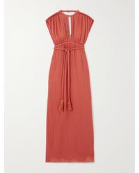 Isabel Marant - Joya Maxikleid Aus Baumwollgaze Mit Geflochtenen Details Und Rückenausschnitt - Lyst