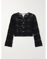 Calle Del Mar - Daisy Chain Cropped Crocheted Cardigan - Lyst