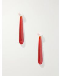 Sophie Buhai - Angelyne Medium Sterling, Carnelian And Pearl Earrings - Lyst