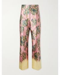 ALÉMAIS - Faye Floral-Print Twill Wide-Leg Pants - Lyst