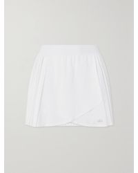 Alo Yoga - Aces Wrap-Effect Pleated Stretch Tennis Skirt - Lyst