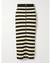 Nanushka - Net Sustain Nima Striped Organic Cotton-Blend Terry Midi Skirt - Lyst