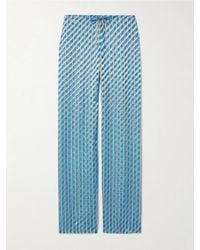 Dries Van Noten - Devoré-Satin Straight-Leg Pants - Lyst