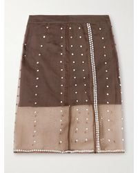 Wales Bonner - Presence Studded Organza Skirt - Lyst