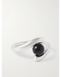 AGMES - Claire Recycled Sterling Onyx Ring - Lyst