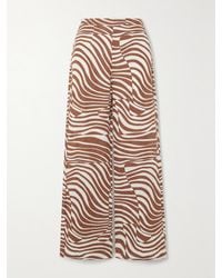 Faithfull the Brand - Sibyl Hose Mit Geradem Bein Aus Bedrucktem Leinen - Lyst