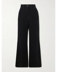 TOTEME - Flared Organic Cotton-Moleskine Pants - Lyst