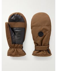 Yves Salomon - Logo-Appliquéd Padded Leather-Trimmed Shell Ski Mittens - Lyst
