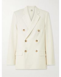 FRAME - The Relaxed Everyday Double-Breasted Woven Blazer - Lyst