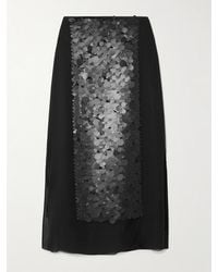 JOSEPH - Cambo Pailette-Embellished Crepe De Chine Midi Skirt - Lyst