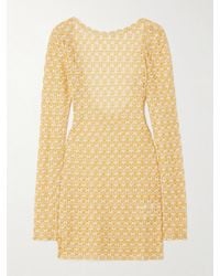 Missoni - Scalloped Metallic Crochet-Knit Mini Dress - Lyst