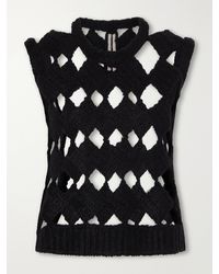 Rick Owens - Sarutanya Macrame Cashmere And Silk-Blend Vest - Lyst