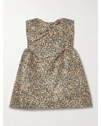 Kika Vargas - Rossy Strapless Gathered Printed Taffeta Mini Dress - Lyst