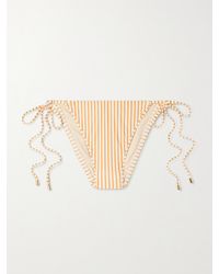Peony - Net Sustain Bikini-Höschen Aus Gestreiftem Stretch-Econyl - Lyst