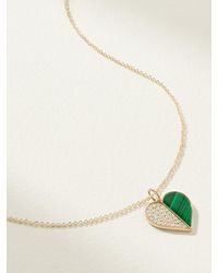 Sydney Evan - 14-Karat, Malachite And Diamond Necklace - Lyst