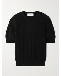 Lisa Yang - Nika Pointelle-Knit Cotton And Cashmere-Blend Sweater - Lyst
