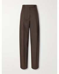 Rohe - Daria Pleated Virgin Wool Tapered Pants - Lyst