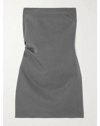 St. Agni - + Net Sustain Strapless Cutout Wool-blend Twill Mini Dress - Lyst