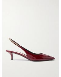 Gucci - Signoria Slingback-Pumps Aus Lackleder Mit Verzierung - Lyst