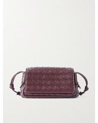 Bottega Veneta - Notturno Intrecciato Leather Shoulder Bag - Lyst
