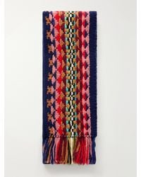 Dries Van Noten - Fringed Intrasia-Knit Wool Scarf - Lyst