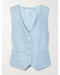Gabriela Hearst - Coleridge Wool, Silk And Linen-Blend Vest - Lyst