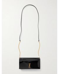 Saint Laurent - Cassandre Strap Patent-Leather Phone Case - Lyst