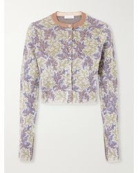 Rabanne - Cropped Jacquard Cardigan - Lyst