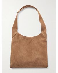 Gabriela Hearst - Kleine Schultertasche Aus Veloursleder - Lyst