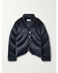 Interior - The Mira Quilted Silk-Satin Down Jacket - Lyst