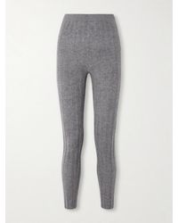 The Elder Statesman - Ribbed Cashmere Leggings - Lyst